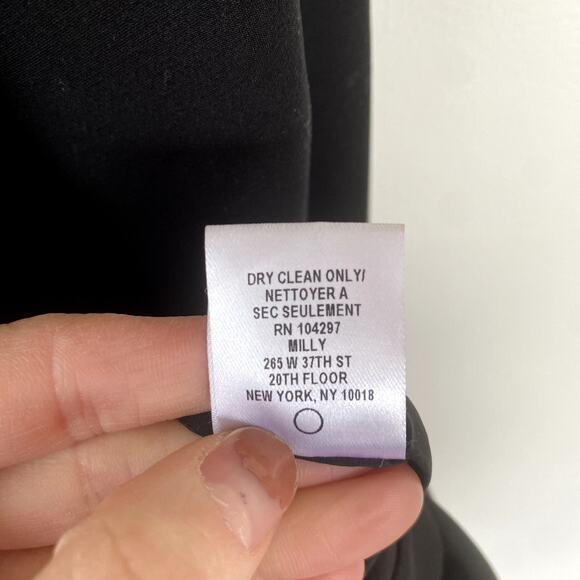 MILLY Halter Neck Fit n' Flare Cocktail Dress Black Size 4 - Picture 4 of 7